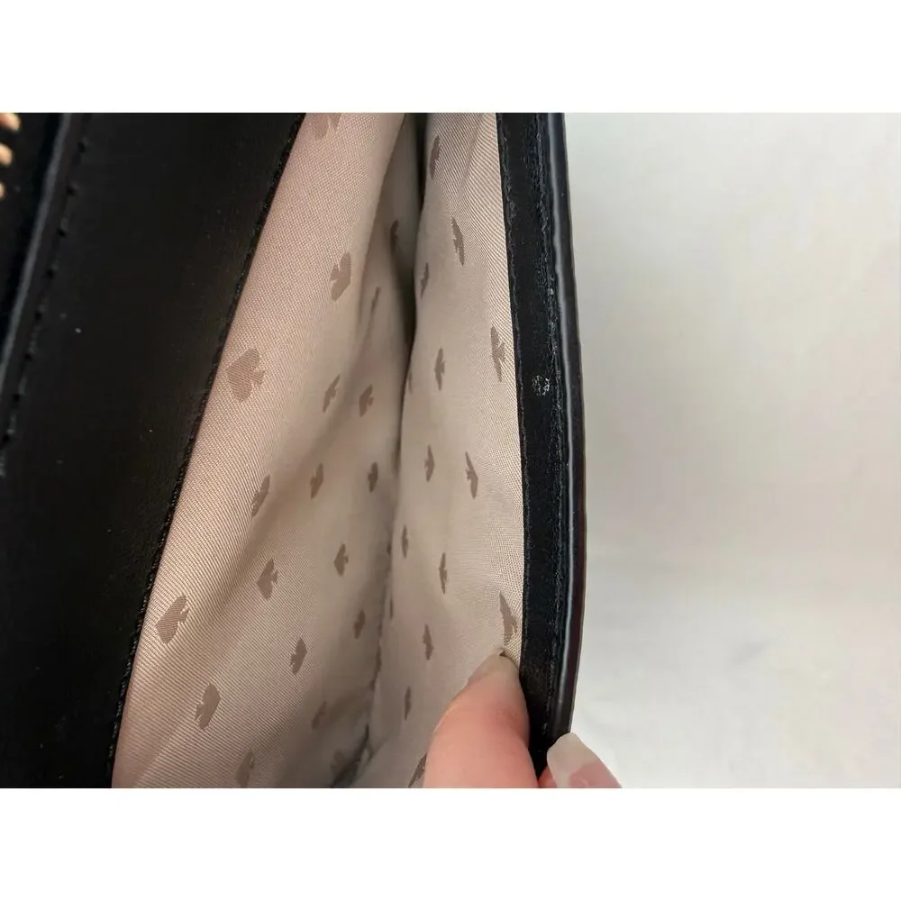 Kate Spade Adel Medium Crossbody‎ Bag Black Leather Adjustable Strap Dust Bag
